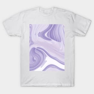 preppy girly marble pattern lilac purple swirls T-Shirt